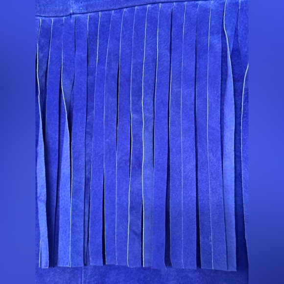 Staring at Stars Genuine Royal Purple Leather Suede Collared Jacket Size Small - Picture 9 of 13